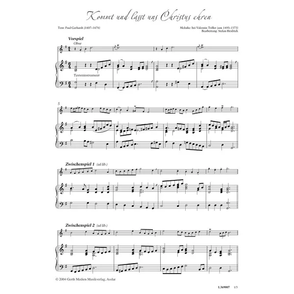 Produktbild des Artikels Kommt und lasst uns Christus ehren (Noten - Download)