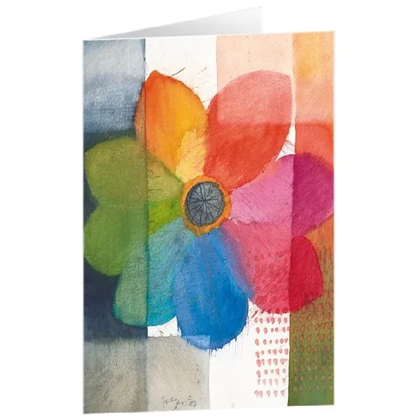 Produktbild des Artikels Kunstkarten "Bunte Blüte" 5 Stk. (Schreibwaren)