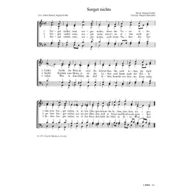 Produktbild des Artikels Sorget nichts (Noten - Download)