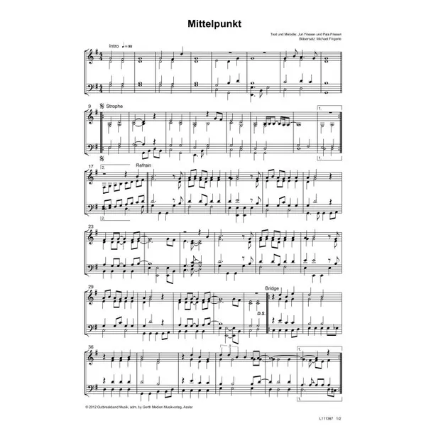 Produktbild des Artikels Mittelpunkt (Noten - Download)