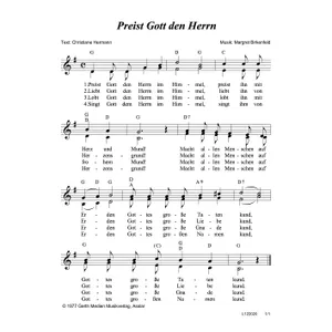 Produktbild des Artikels Preist Gott den Herrn (Noten - Download)