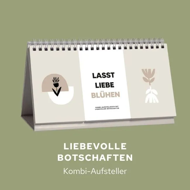 Lasst Liebe blühen - Kombi-Aufsteller mit liebevollen Botschaften