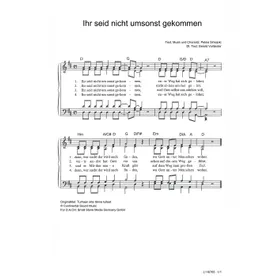 Produktbild des Artikels Ihr seid nicht umsonst gekommen (Noten - Download)