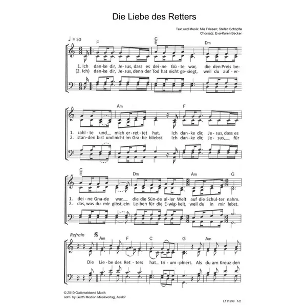 Produktbild des Artikels Die Liebe des Retters (Noten - Download)