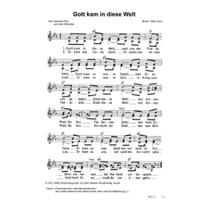 Produktbild des Artikels Gott kam in diese Welt (Noten - Download)