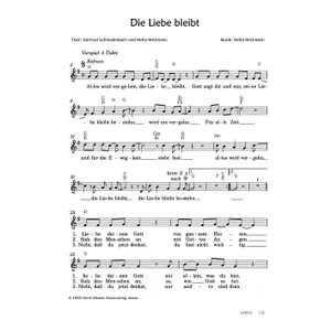 Produktbild des Artikels Die Liebe bleibt (Noten - Download)