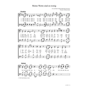 Produktbild des Artikels Meine Worte sind zu wenig (Noten - Download)