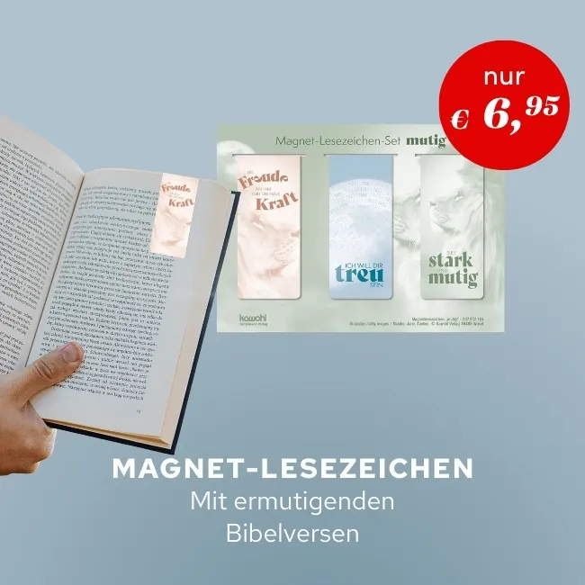 Magnet-Lesezeichen mit ermutigenden Bibelversen