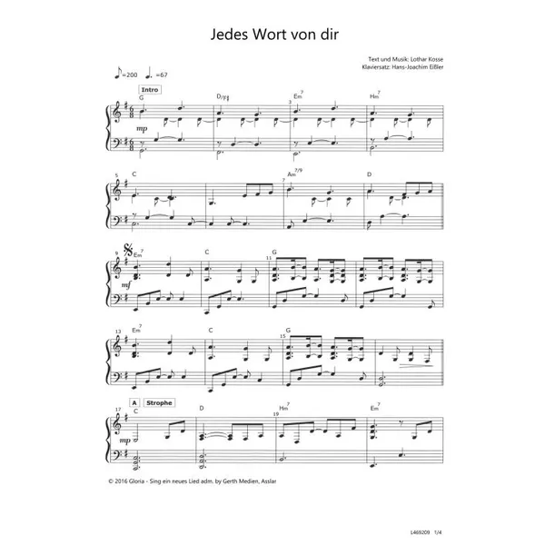 Produktbild des Artikels Jedes Wort von dir (Noten - Download)