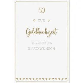Produktbild des Artikels Faltkarte "Zur Goldhochzeit" (Schreibwaren)