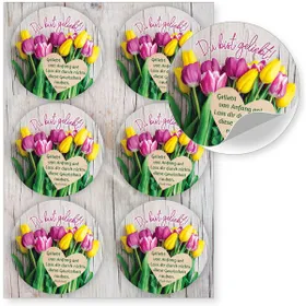 Produktbild des Artikels Aufkleber-Grußkarten: Du bist geliebt 4 Stück (Schreibwaren)