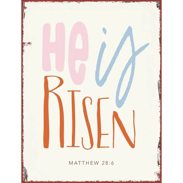 Produktbild des Artikels Metallschild groß - He is risen ()