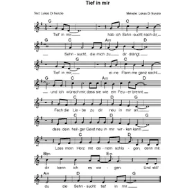 Produktbild des Artikels Tief in mir (Noten - Download)