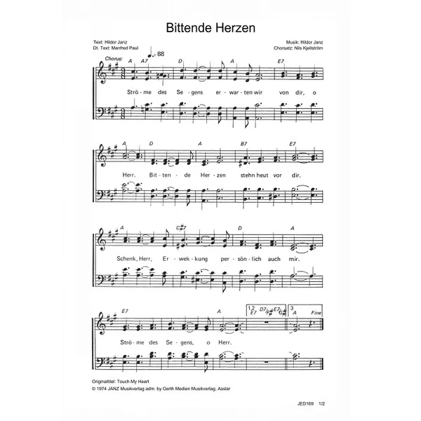 Produktbild des Artikels Bittende Herzen (Noten - Download)