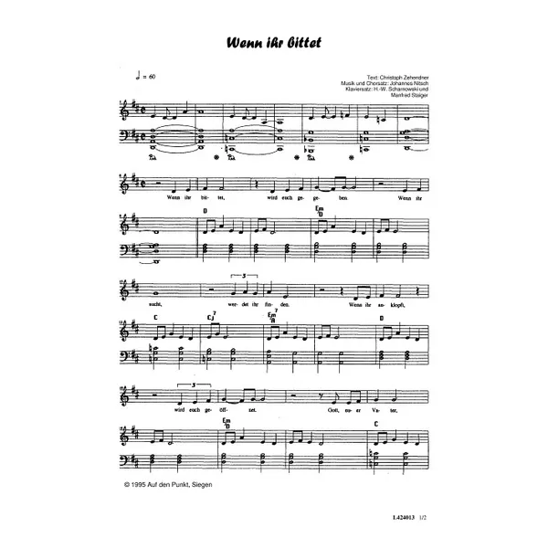 Produktbild des Artikels Wenn ihr bittet (Noten - Download)