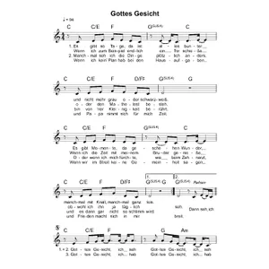 Produktbild des Artikels Gottes Gesicht (Noten - Download)