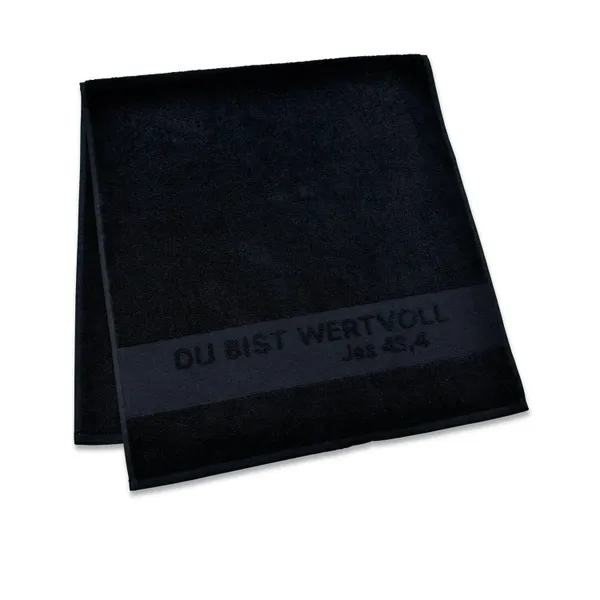 Produktbild des Artikels Handtuch "Du bist wertvoll" - schwarz ()