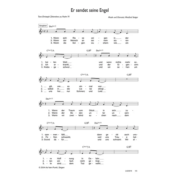 Produktbild des Artikels Er sendet seine Engel (Noten - Download)