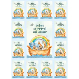 Produktbild des Artikels Aufkleber-Grußkarten: Du bist so wertvoll, 4 Stück (Schreibwaren)