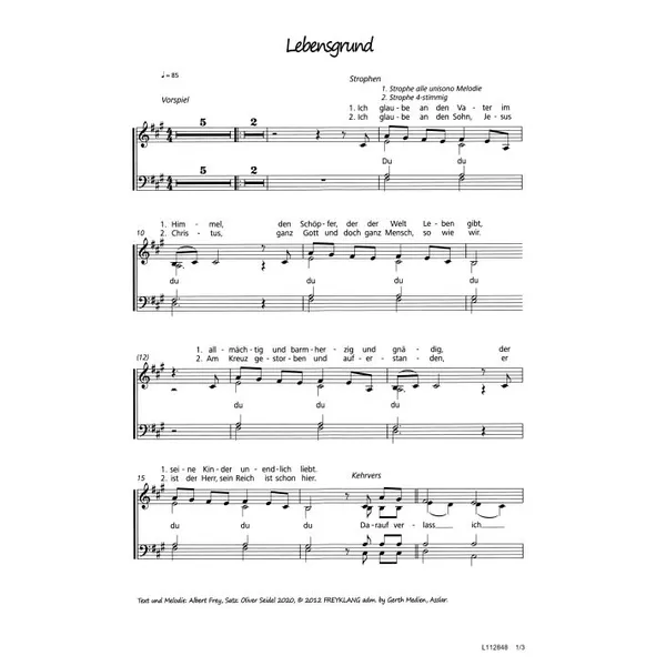 Produktbild des Artikels Lebensgrund (Noten - Download)