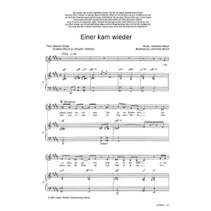 Produktbild des Artikels Einer kam wieder (Noten - Download)