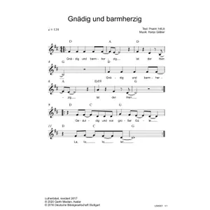 Produktbild des Artikels Gnädig und barmherzig (Noten - Download)