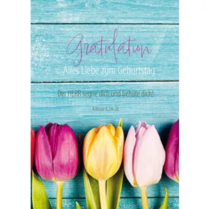 Produktbild des Artikels Faltkarte "Gratulation"- Tulpen (Schreibwaren)