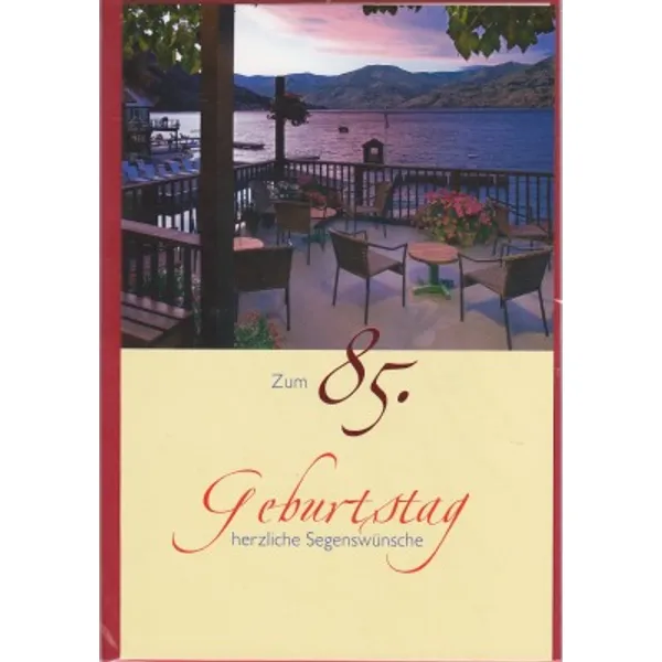 Produktbild des Artikels Faltkarten 85. Geburtstag - 5 Stück (Schreibwaren)