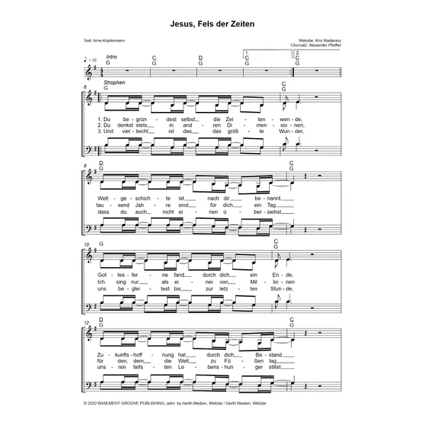 Produktbild des Artikels Jesus Fels der Zeiten (Noten - Download)