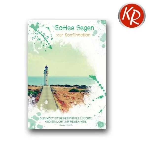 Produktbild des Artikels Postkarte - Konfirmation Ps.119,105 (Schreibwaren)