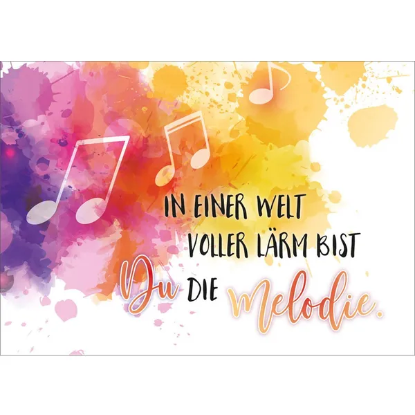 Produktbild des Artikels Postkartenserie "Noten/Melodie" - 10 Stück (Schreibwaren)