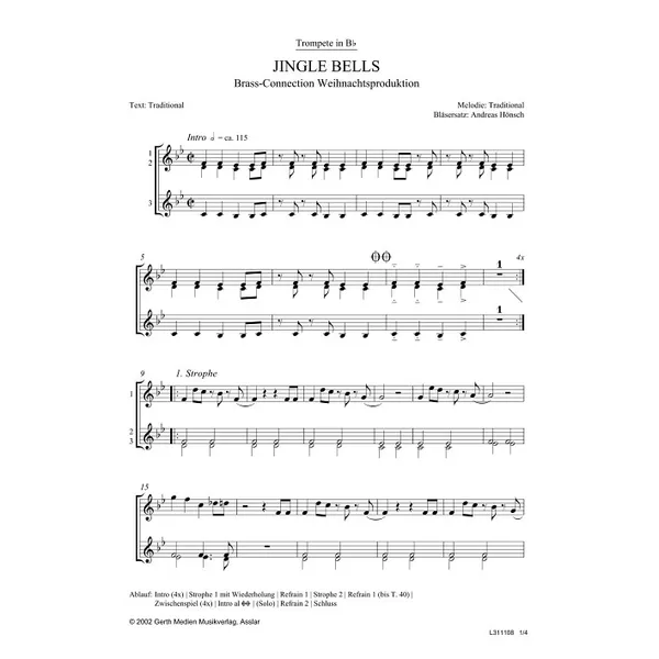 Produktbild des Artikels Jingle Bells (Noten - Download)