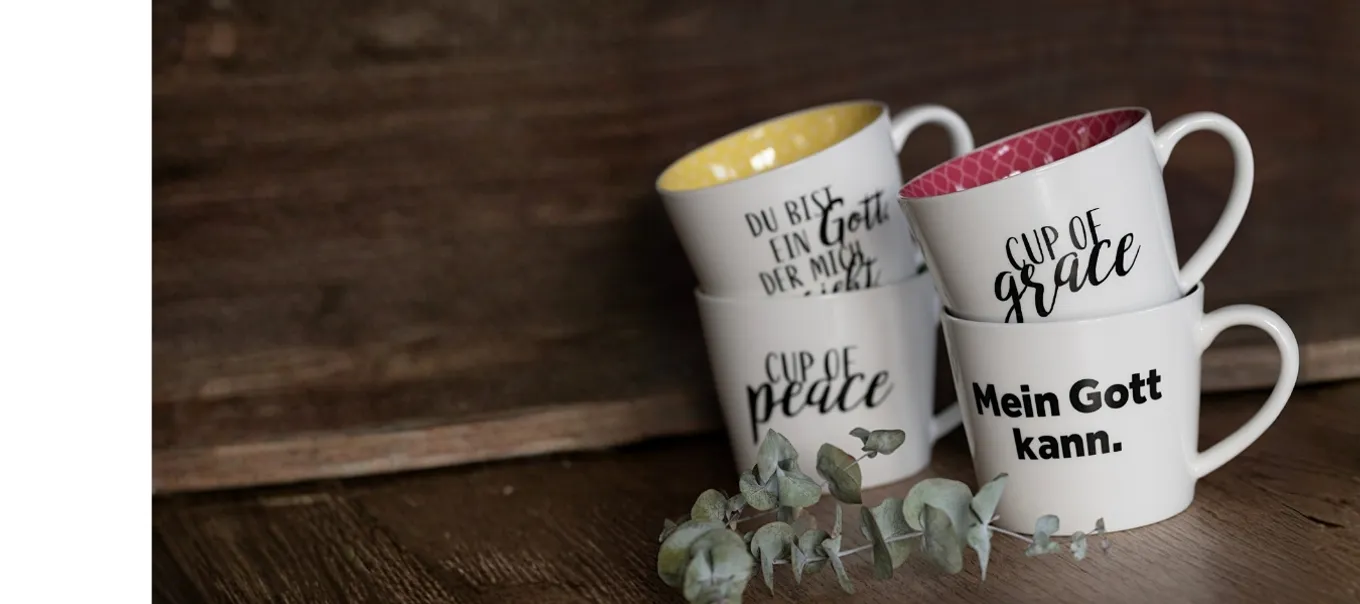 Banner zu Tassen - Startseite Slider