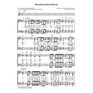 Produktbild des Artikels Wie schön dieser Name ist (Noten - Download)