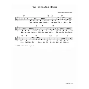 Produktbild des Artikels Die Liebe des Herrn (Noten - Download)