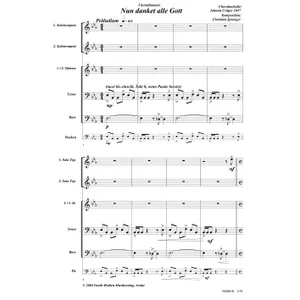 Produktbild des Artikels Nun danket alle Gott - Choralfantasie (Noten - Download)