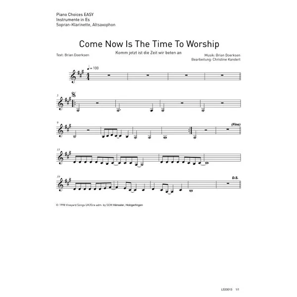 Produktbild des Artikels Komm, jetzt ist die Zeit wir beten an (Noten - Download)