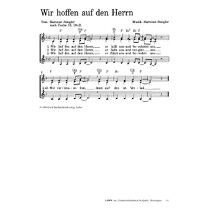 Produktbild des Artikels Wir hoffen auf den Herrn (Noten - Download)