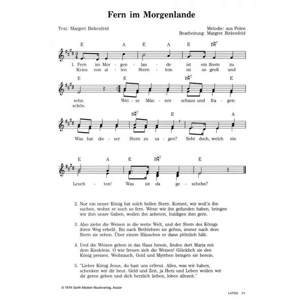 Produktbild des Artikels Fern im Morgenlande (Noten - Download)