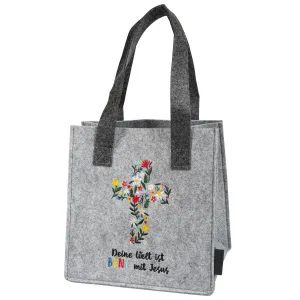 Produktbild des Artikels Geschenktasche "Deine Welt ist bunt mit Jesus" - Filz ()