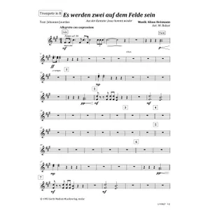Produktbild des Artikels Es werden zwei auf dem Felde sein (Trompete in B) (Noten - Download)
