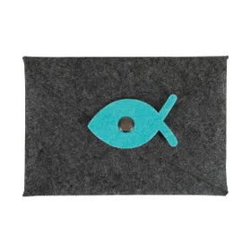 Produktbild des Artikels Filz-Kuvert mit Karte - dunkelgrau (Schreibwaren)