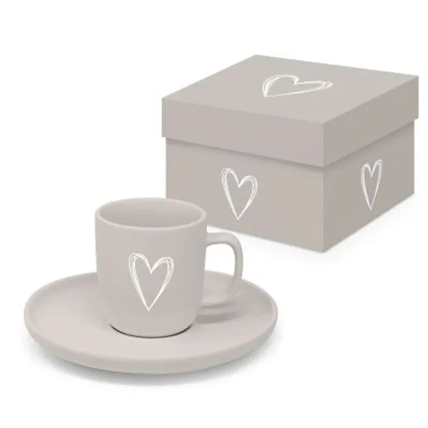 Produktbild des Artikels Espressotasse "enjoy the silence" taupe ()