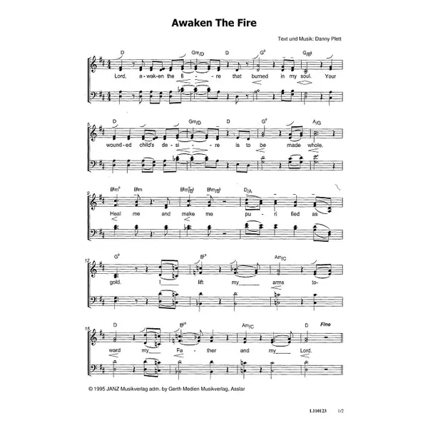 Produktbild des Artikels Awaken The Fire (Noten - Download)