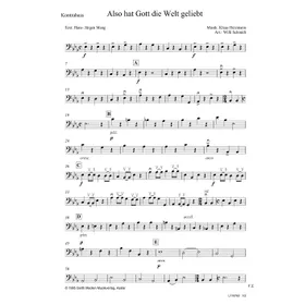 Produktbild des Artikels Also hat Gott die Welt geliebt (Kontrabass) (Noten - Download)