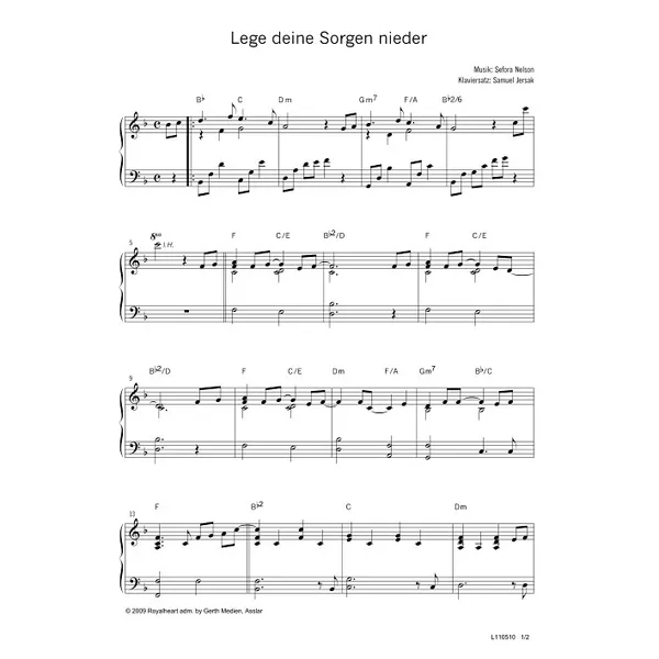 Produktbild des Artikels Lege deine Sorgen nieder (Noten - Download)