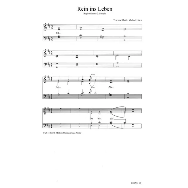 Produktbild des Artikels Rein ins Leben (Noten - Download)