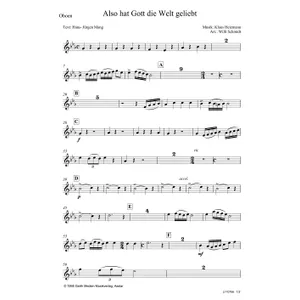 Produktbild des Artikels Also hat Gott die Welt geliebt (Oboe) (Noten - Download)