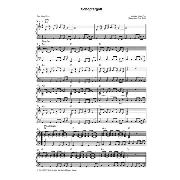 Produktbild des Artikels Schöpfergott (Noten - Download)