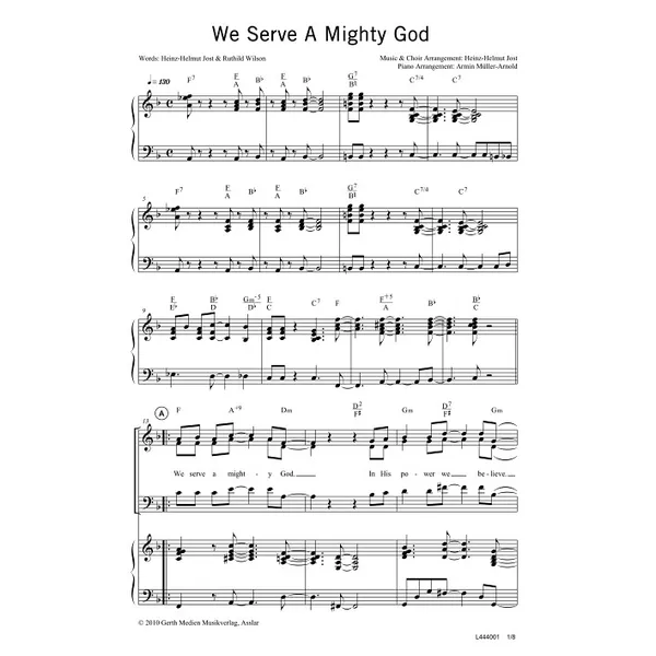 Produktbild des Artikels We Serve A Mighty God (Noten - Download)
